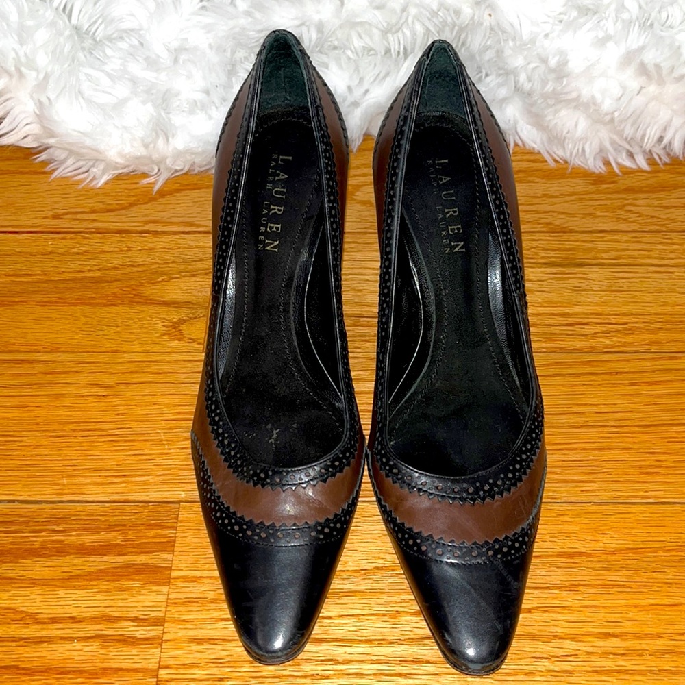 Brown/Black Ralph Lauren pumps, size 6